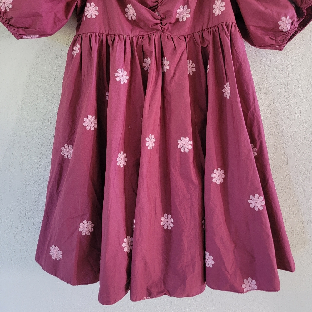 ALTAR'D STATE Crush Berry Puff Sleeve Mini Dress L. - Picture 4 of 9